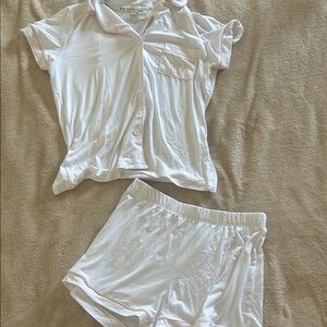 Rae Dunn Bride White Cotton Pajama Set